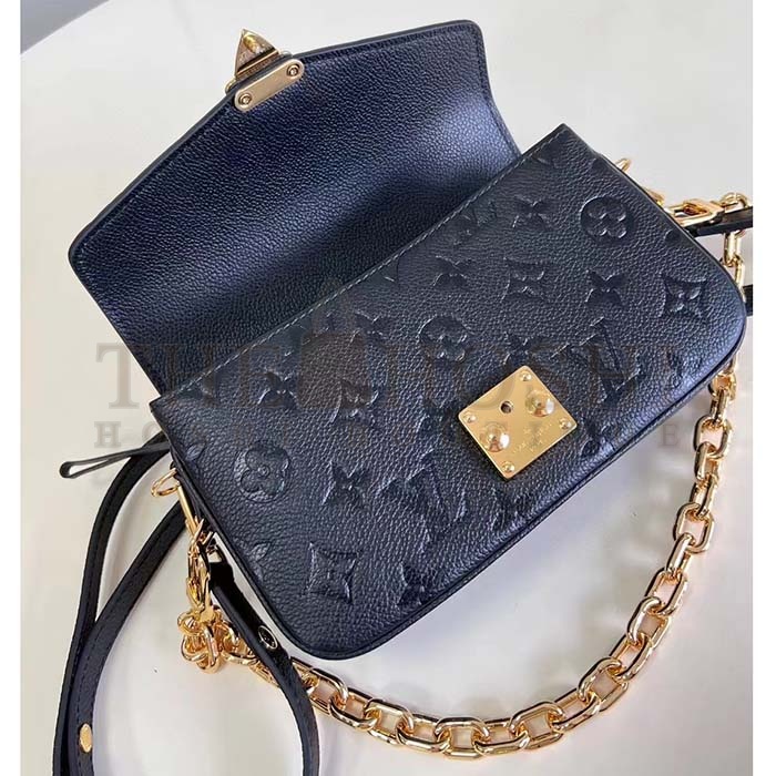 L0vis Vvtt0n LV Women Pochette Metis East West Bag Black Grained Cowhide Leather Master Quality