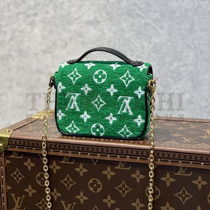 L0vis Vvtt0n LV Women Micro Metis Bag Green Monogram Jacquard Velvet Master Quality