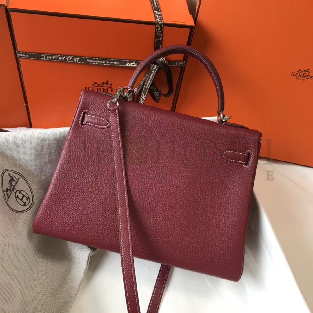 H**me5 Bordeaux Clemence Kelly 32cm Retourne Bag Master Quality