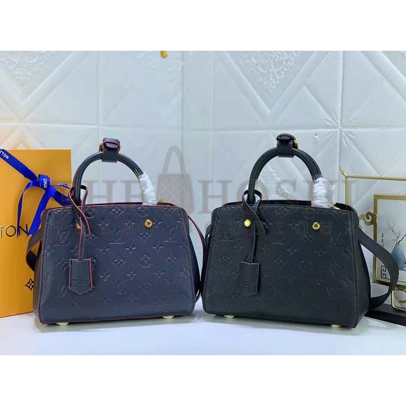 L0vis Vvtt0n LV Women Montaigne MM Handbag Monogram Empreinte Black Master Quality