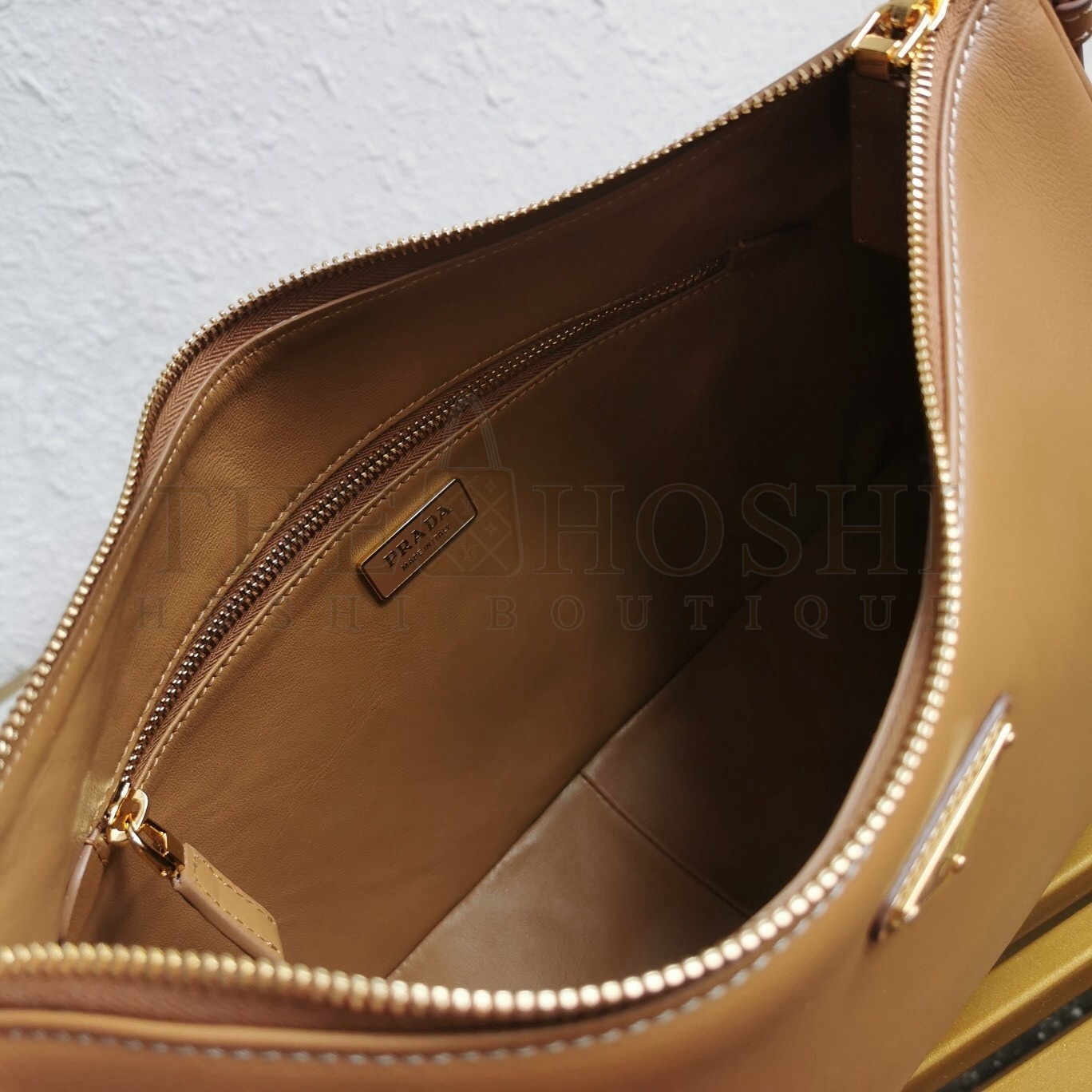 Pra*a Aimee Large Shoulder Bag in Brown Leather Master Quality