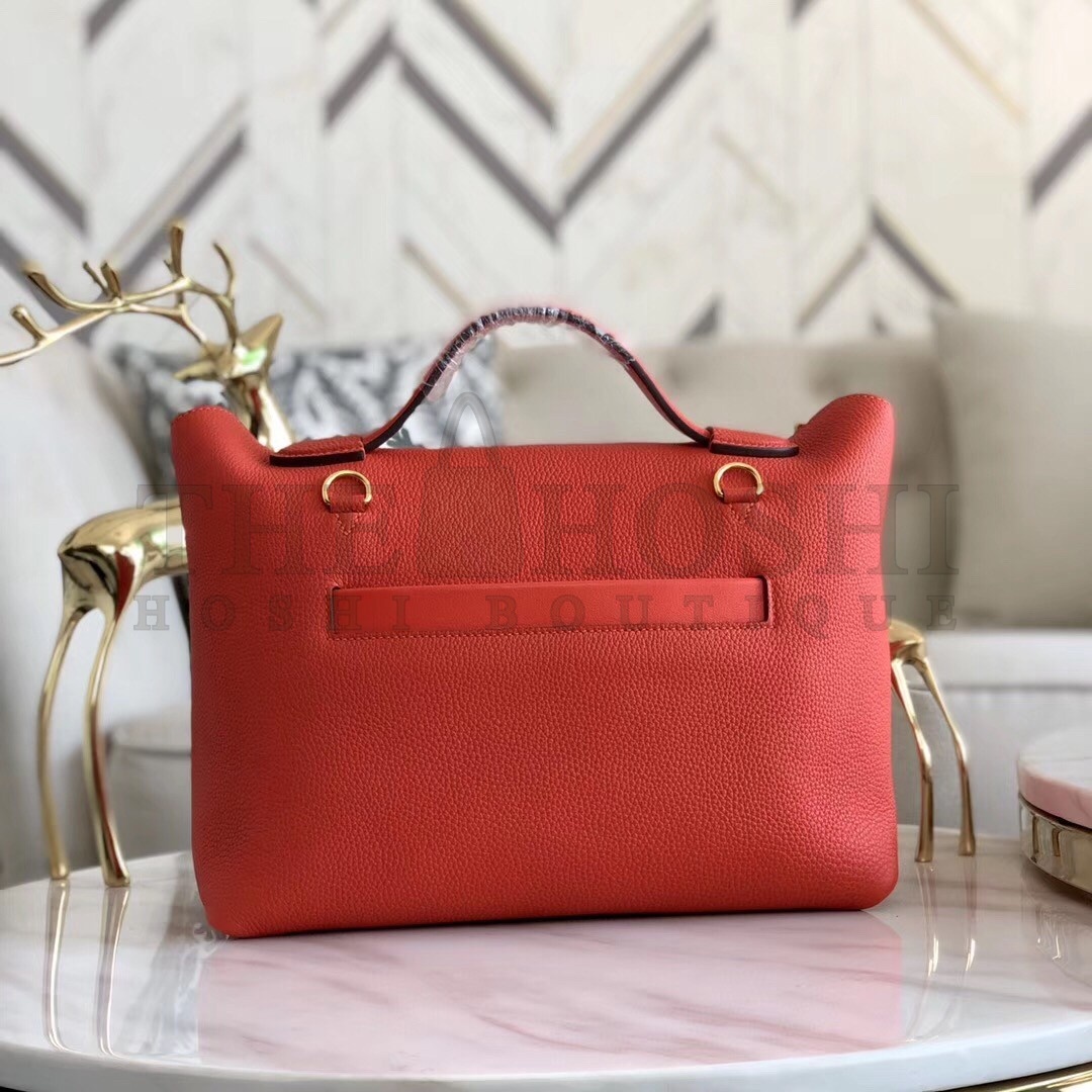 H**me5 24/24 29 Bag In Red Clemence Calfskin Master Quality