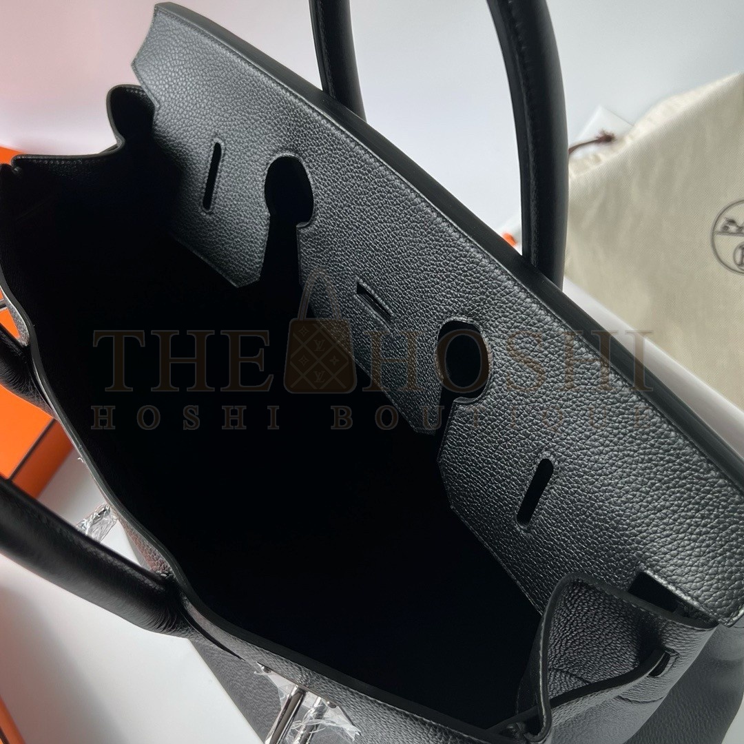 H**me5 HAC Birkin 40 Handmade Bag in Black Clemence Leather Master Quality