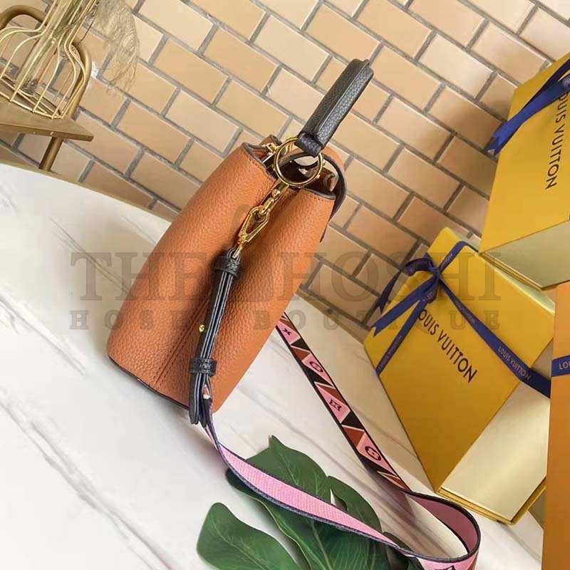 L0vis Vvtt0n LV Women Capucines BB Handbag Gold Noir Taurillon Leather Master Quality