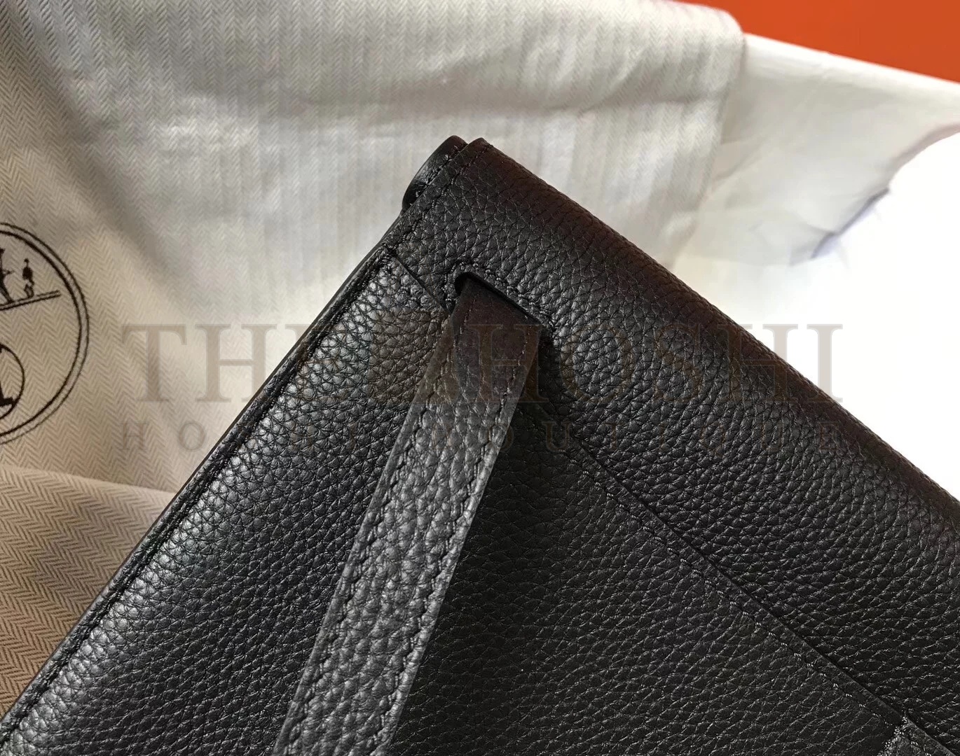 H**me5 Halzan 31cm Bag In Black Clemence Leather Master Quality