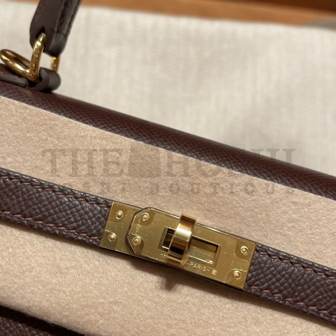 Kelly 28 in chocolate Epsom H**me5 bag 28cm gold hardware Master Quality