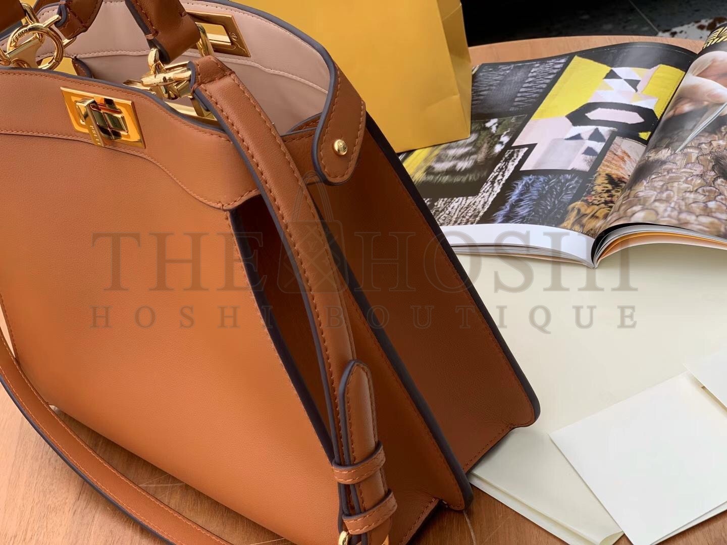 F**di Peekaboo ISeeU Medium Bag In Brown Calfskin Master Quality