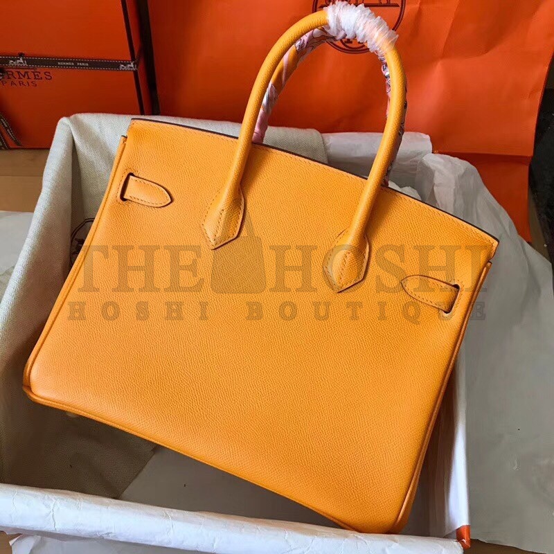 H**me5 Yellow Birkin 30cm Epsom Handmade Bag Master Quality