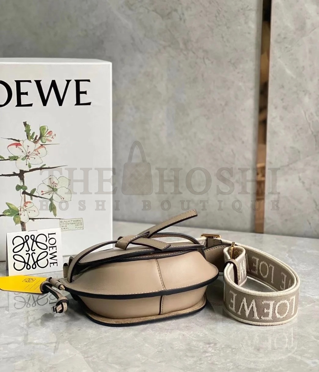 L0ew* Gate Dual Mini Bag In Sand Calfskin Master Quality