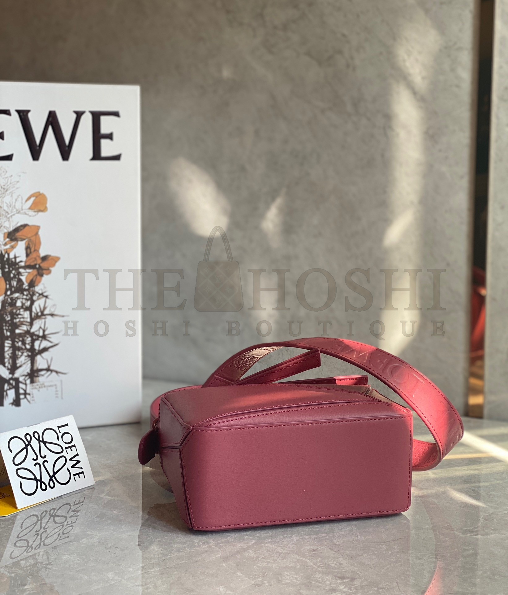 L0ew* Puzzle Mini Bag In Plumrose Satin Calfskin Master Quality