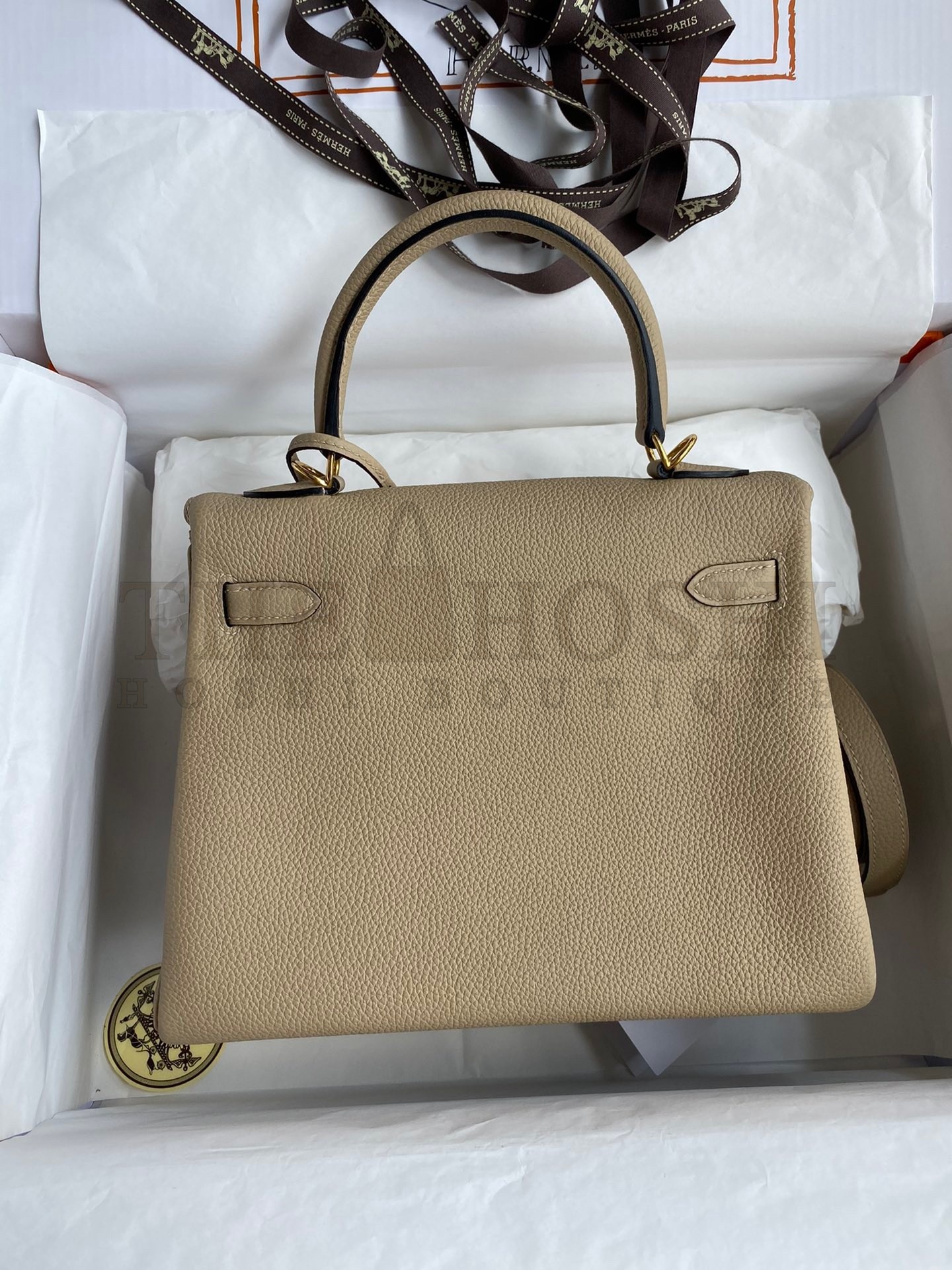 H**me5 Kelly Retourne 25 Handmade Bag In Trench Clemence Leather Master Quality