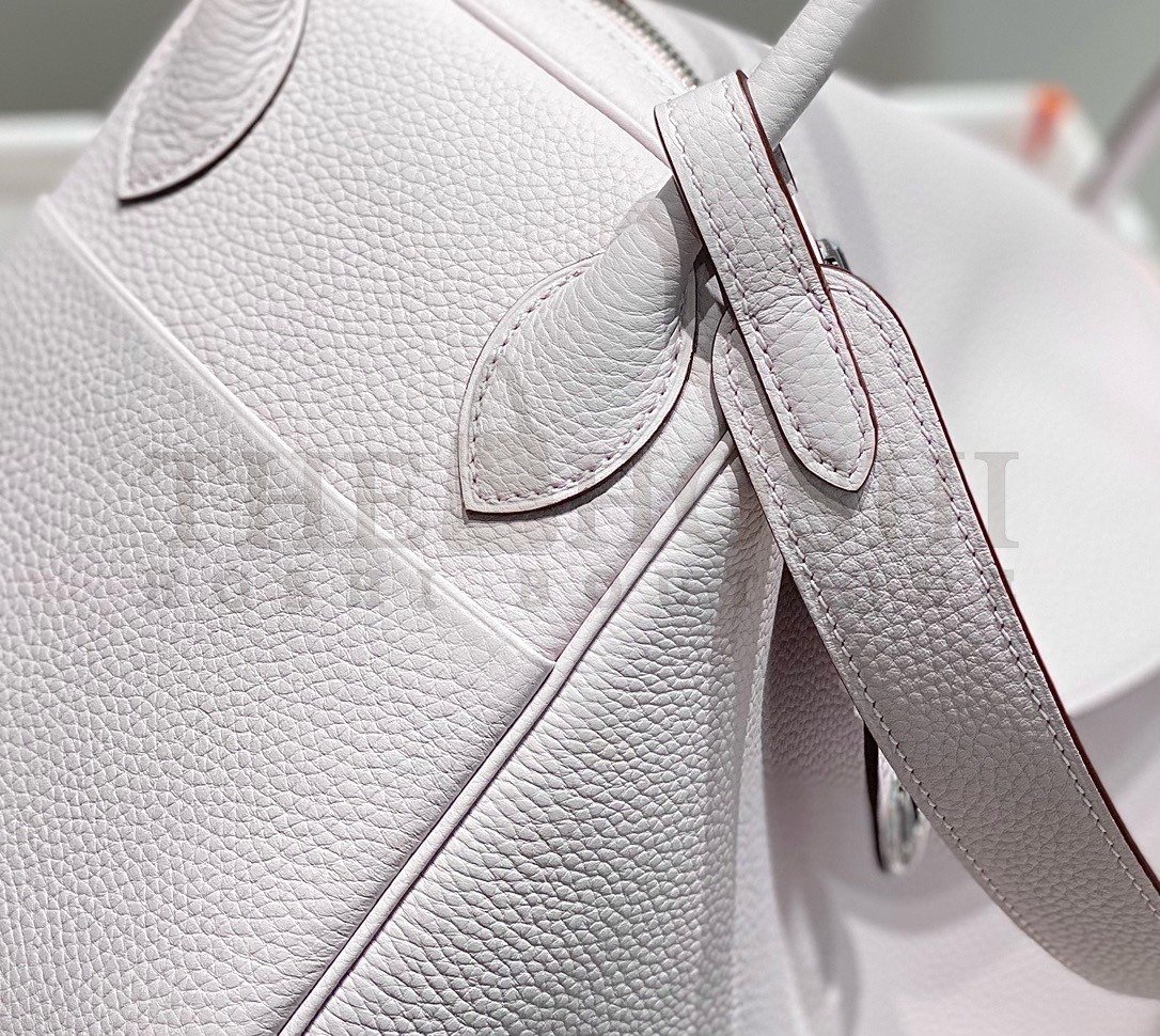 H**me5 Lindy 30cm Bag In Mauve Pale Clemence Leather PHW Master Quality