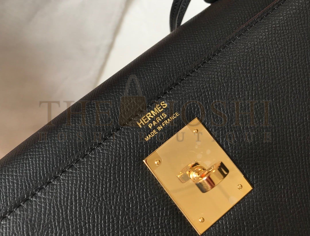 H**me5 Kelly 28cm Sellier Bag in Black Epsom Calfskin GHW Master Quality