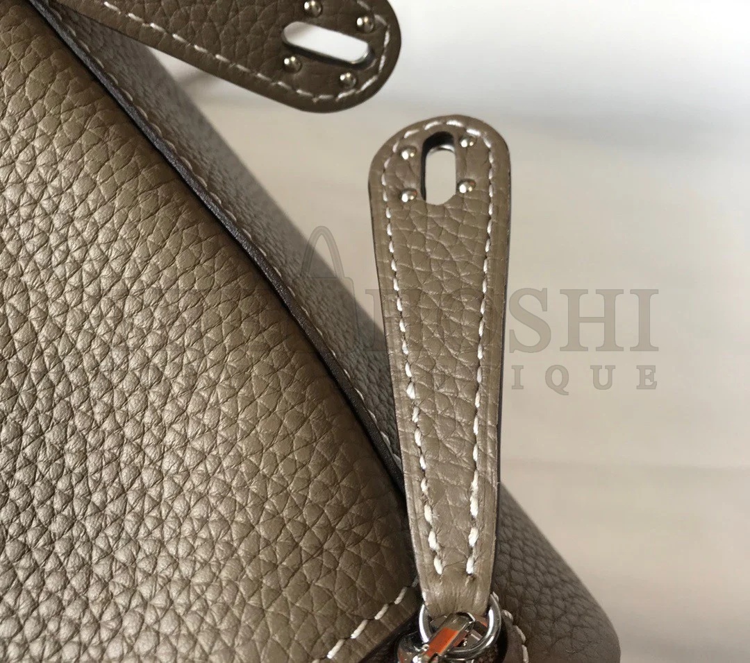 H**me5 Lindy Mini Bag In Taupe Clemence Leather PHW Master Quality