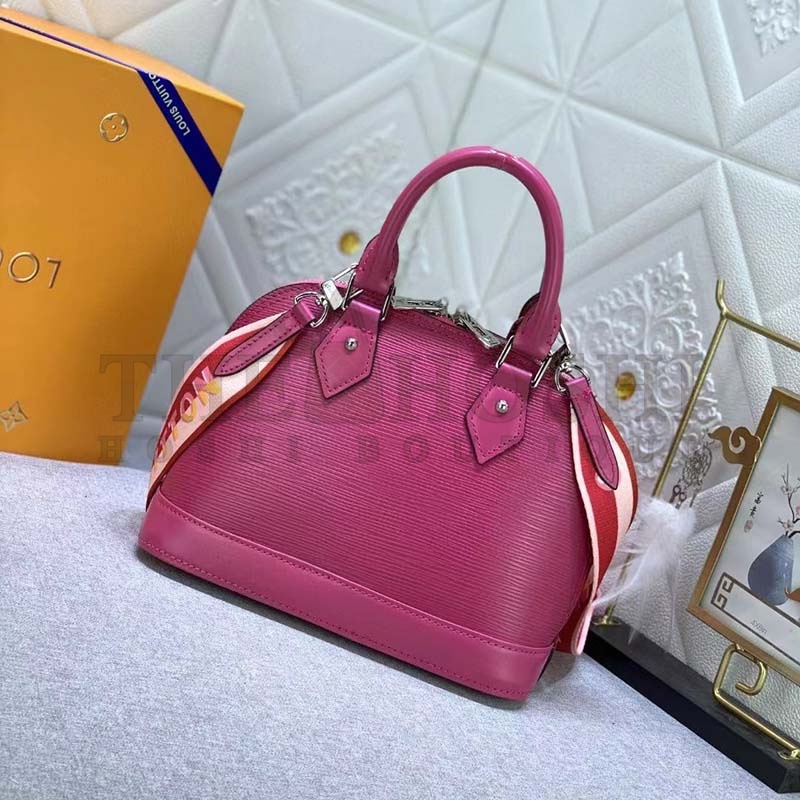 L0vis Vvtt0n LV Women Alma BB Handbag Pink Epi Grained Cowhide Leather Master Quality
