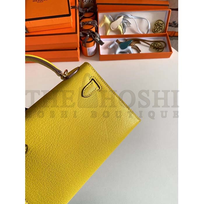 H**me5 Women Mini Kelly 20 Bag Suede Leather Gold Hardware-Gold Master Quality