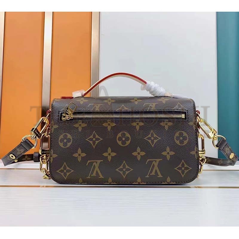L0vis Vvtt0n LV Women Pochette Metis East West Bag Brown Monogram Coated Canvas Master Quality