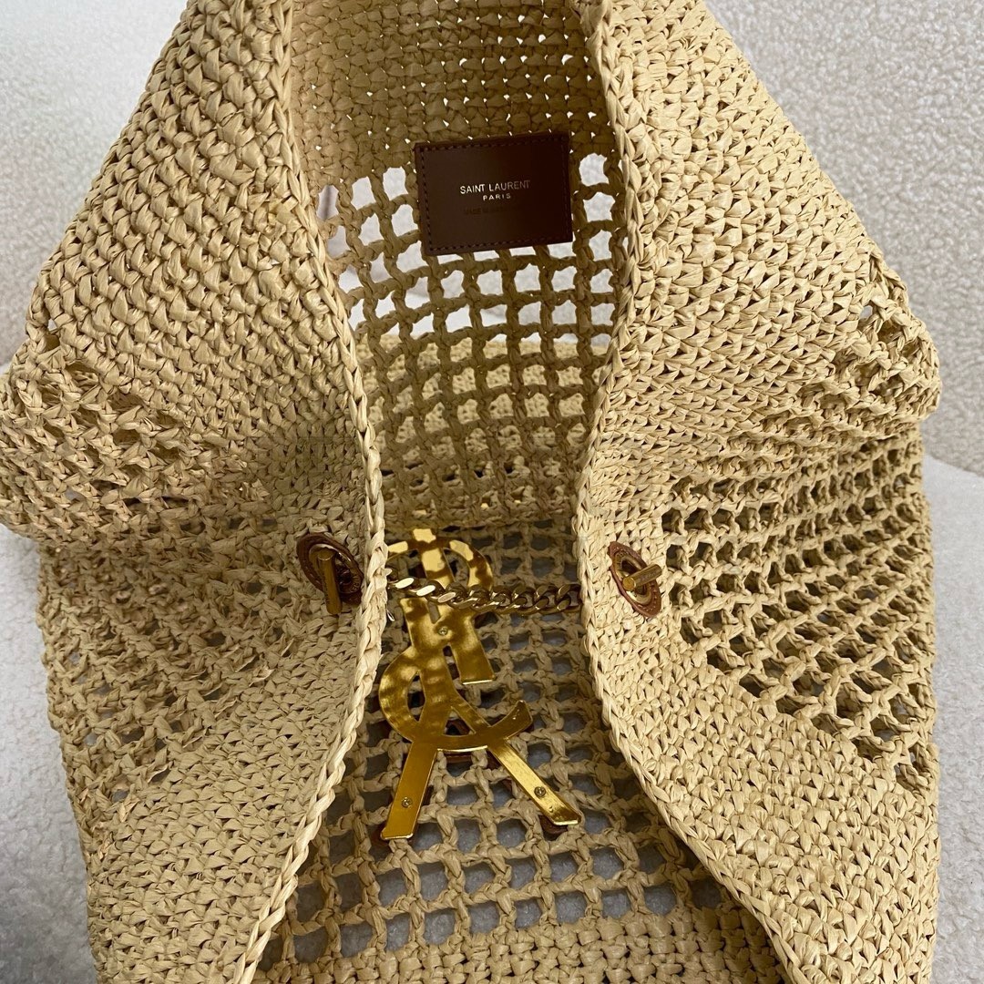Sa1nt Lau*nt Icare Maxi Shopping Bag in Naturel Raffia Master Quality