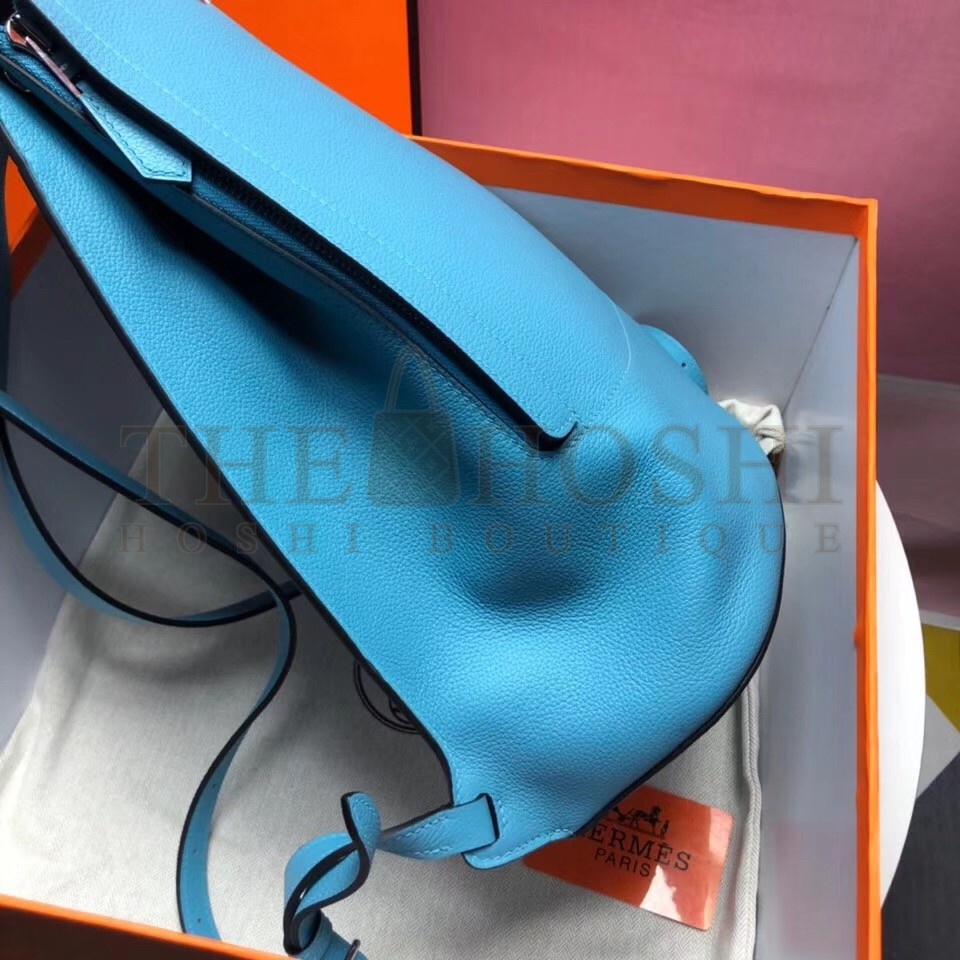 H**me5 GR24 Backpack In Blue Everycolor Calfskin Master Quality