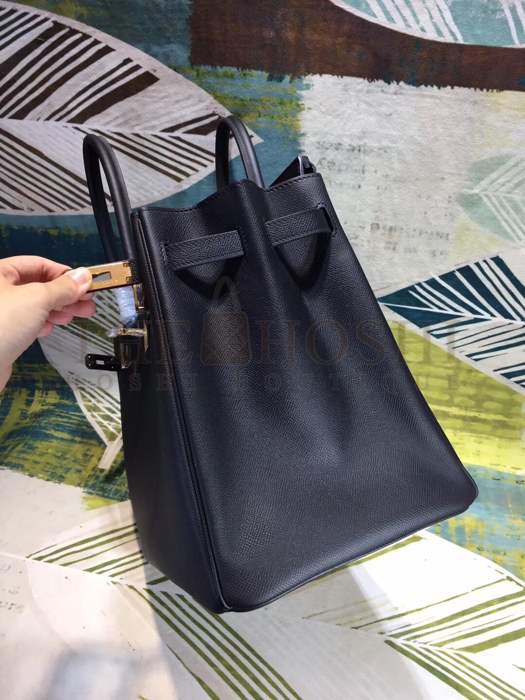 H**me5 Black Epsom Birkin 40cm Handmade Bag Master Quality