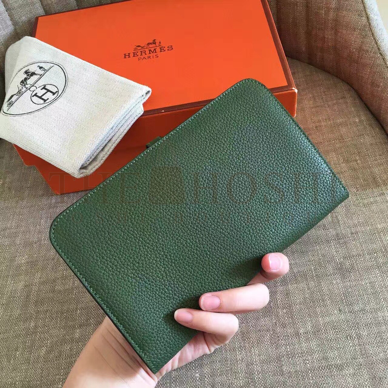 H**me5 Dark Green Dogon Duo Combined Wallet Master Quality