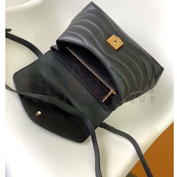 L0vis Vvtt0n LV Women Hold Me Top-Handle Bag Black Smooth Cowhide Leather Master Quality