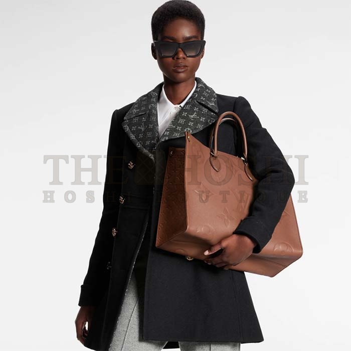 L0vis Vvtt0n LV Women OnTheGO GM Tote Bag Brown Monogram Embossed Leather Master Quality