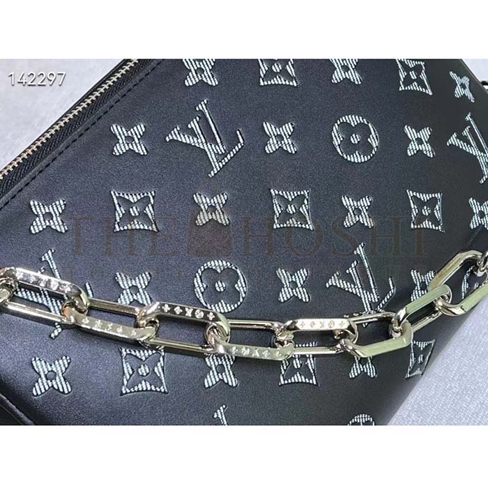 L0vis Vvtt0n LV Women Coussin MM Handbag Black Gray Lambskin Master Quality