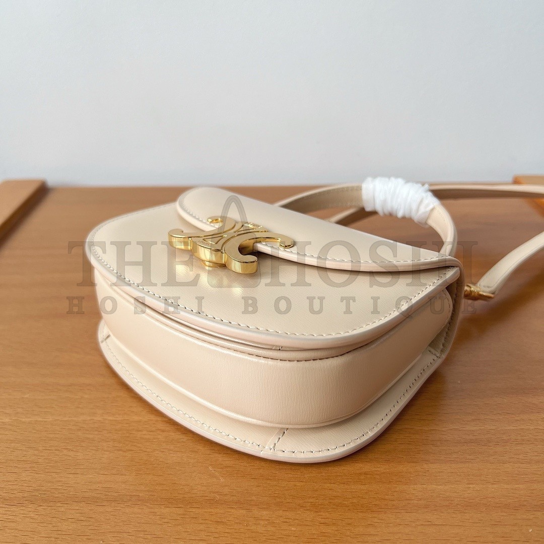 Ce1i*e Mini Besace Clea Bag in Nude Calfskin Master Quality