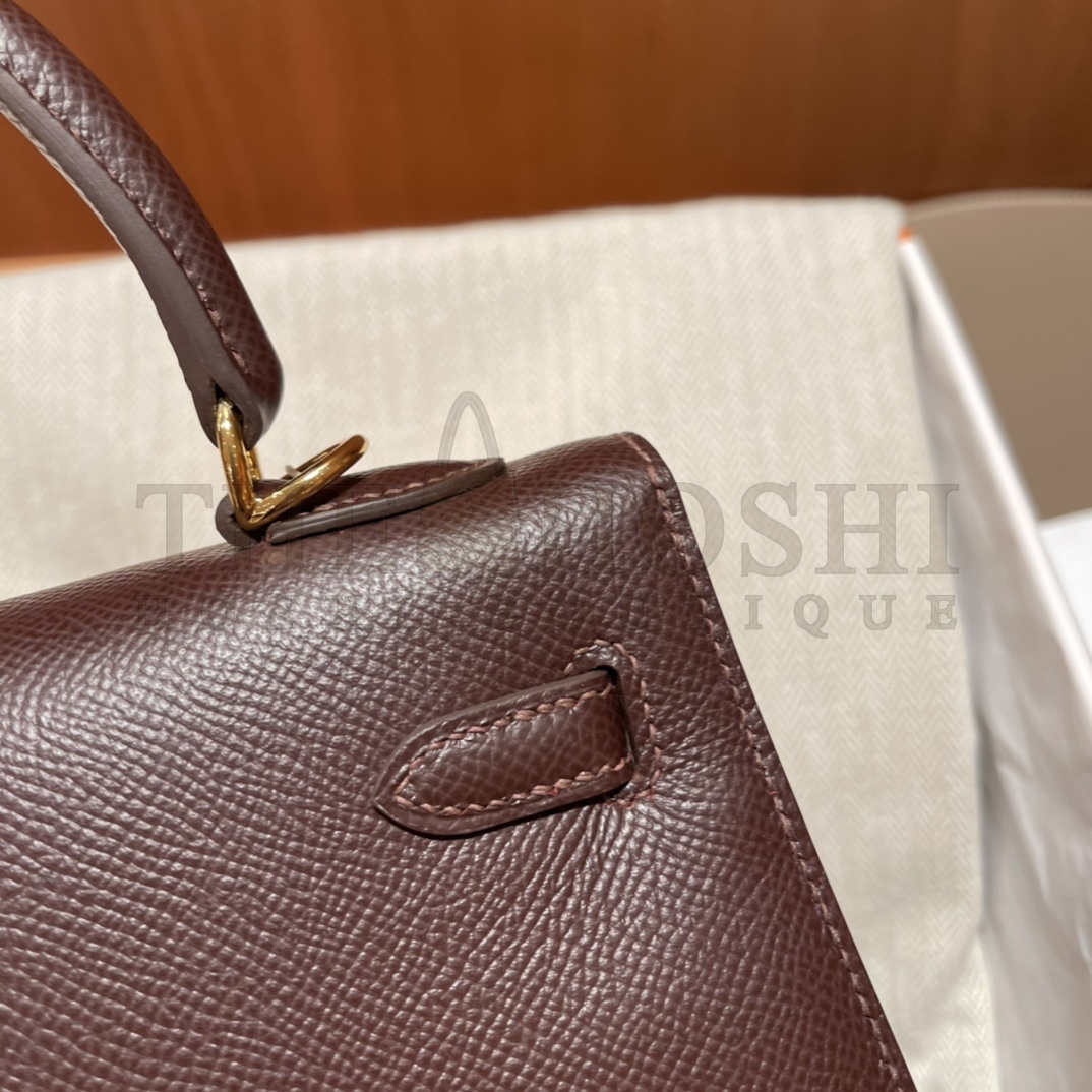 Kelly 28 in chocolate Epsom H**me5 bag 28cm gold hardware Master Quality