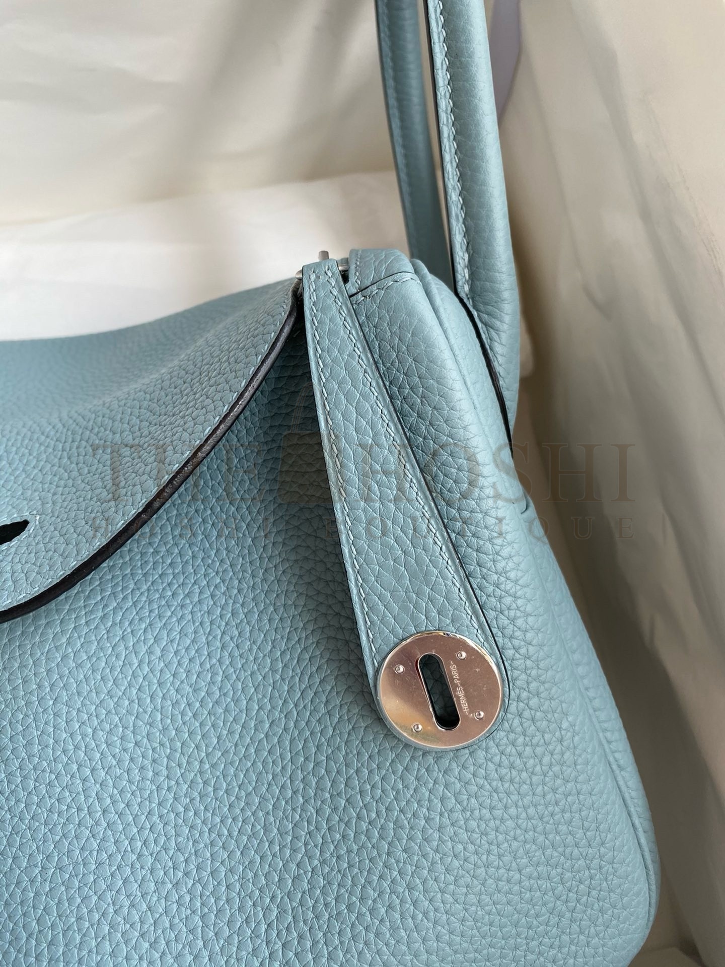 H**me5 Lindy 26 Handmade Bag In Ciel Clemence Leather Master Quality