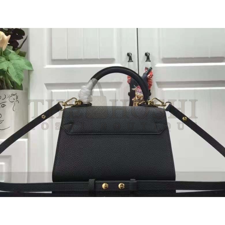 L0vis Vvtt0n LV Women Twist One Handle BB Handbag Black Taurillon Cowhide Master Quality
