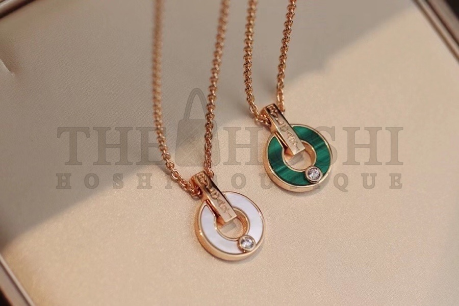 Bv1g*ai Bv1g*ai NECKLACE, White Mother-of-Pearl & Turquoise Master Quality