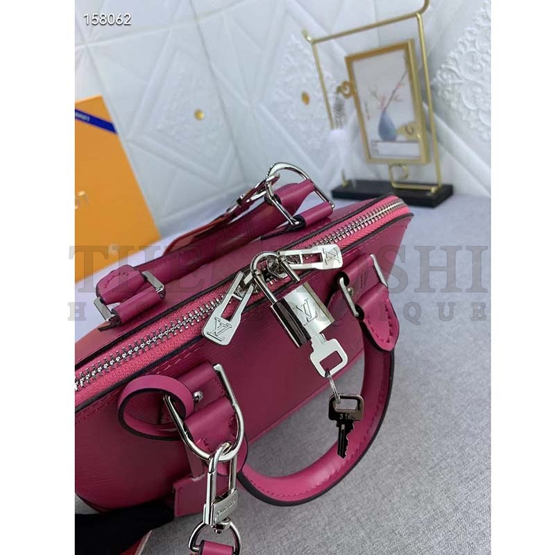 L0vis Vvtt0n LV Women Alma BB Handbag Pink Epi Grained Cowhide Leather Master Quality
