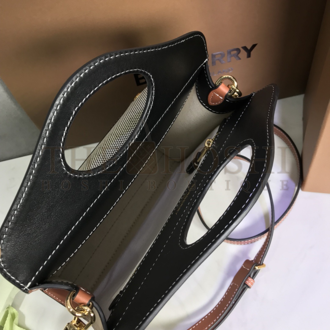 Bv*b*rry Pocket Bag - Canvas and Leather Trim 26.5x23x6 CM Master Quality