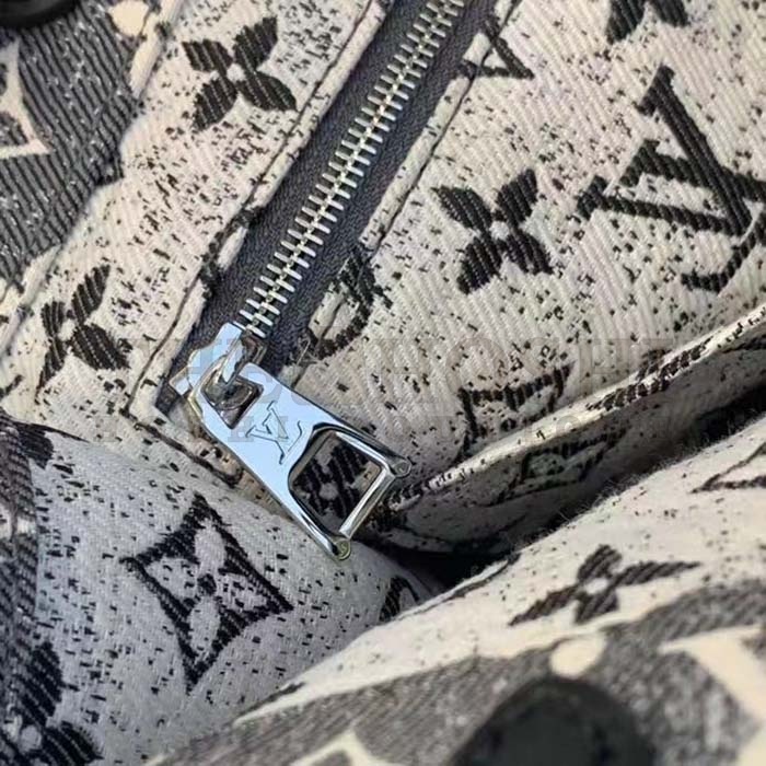 L0vis Vvtt0n LV Women OnTheGo MM Tote Gray Denim Textile Jacquard Master Quality
