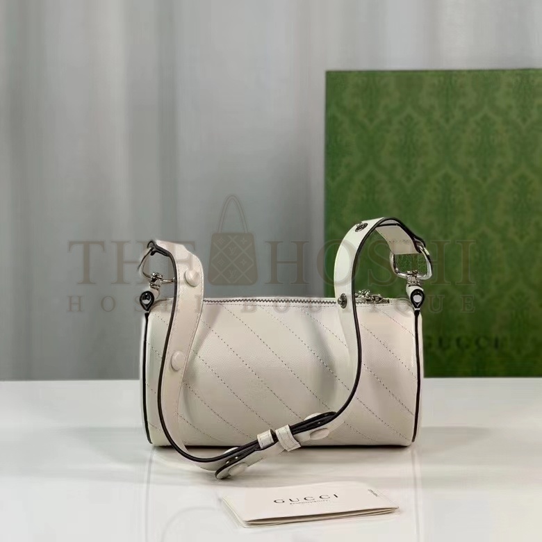 Gvc*1 Women GG Blondie Mini Shoulder Bag Round Interlocking G White Leather Master Quality