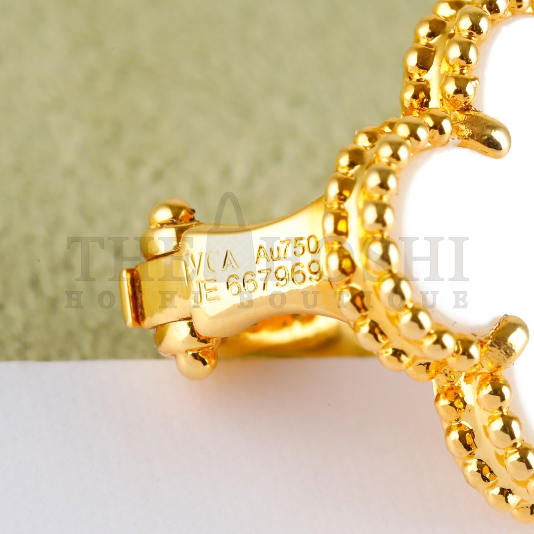 18K V*n Cl**f & Arpels V*n Cl**f und Arpels Magic Alhambra Ohrringe Schwarz Golden earring Master Quality