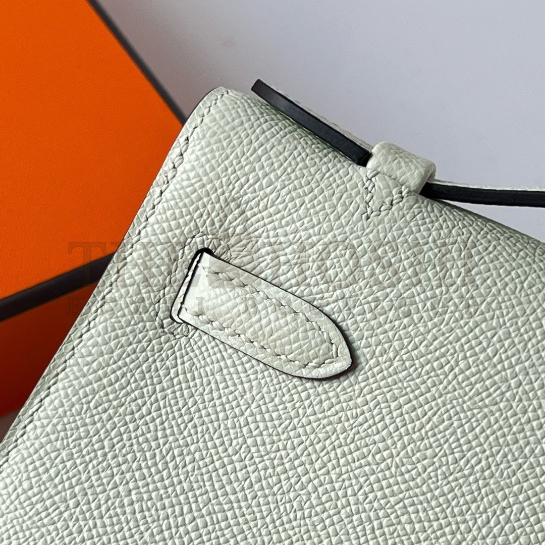 H**me5 Kelly Pochette Handmade Bag In Vert Fizz Epsom Calfskin Master Quality