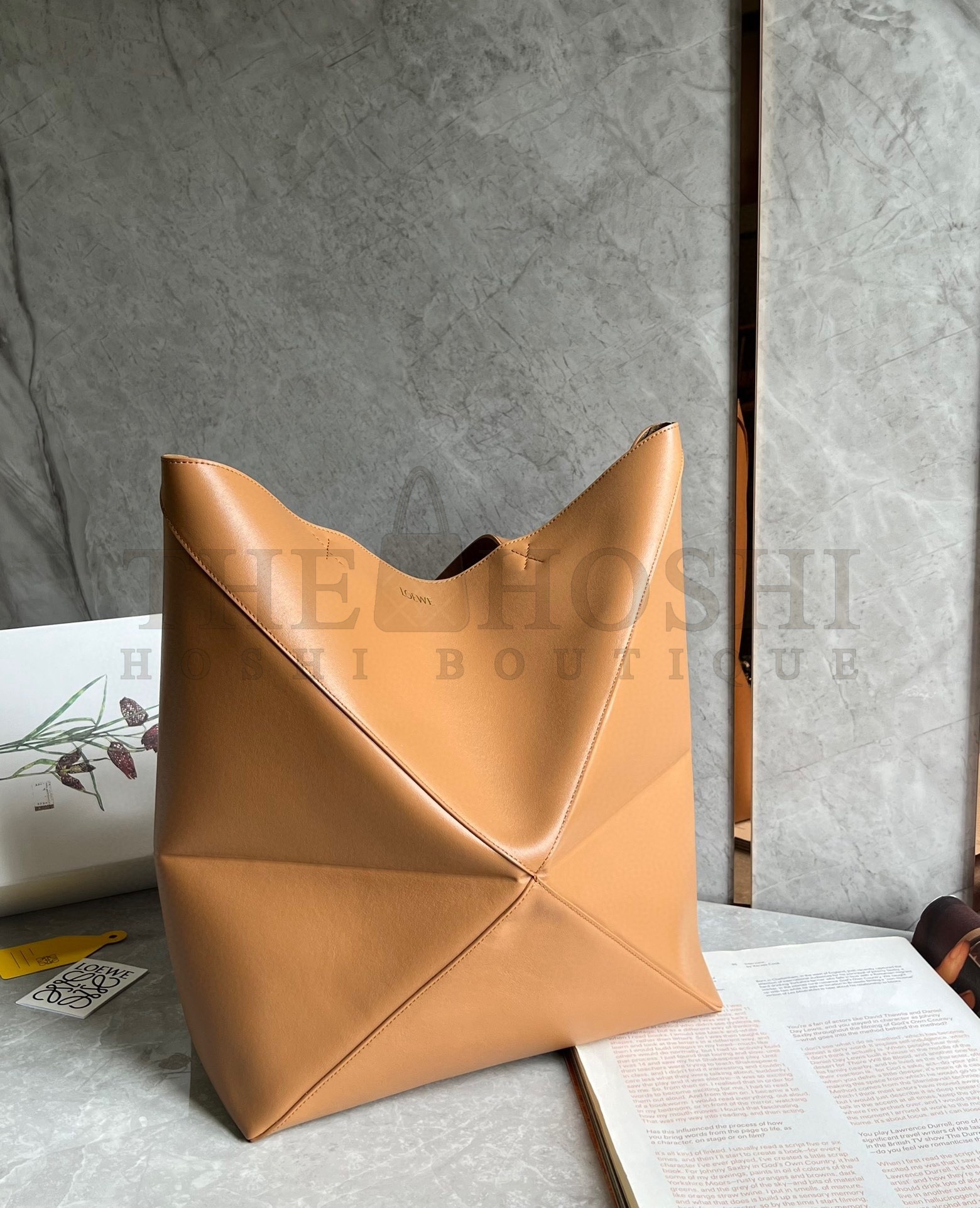 L0ew* Large Puzzle Fold Tote Bag in Tan Calfskin Master Quality