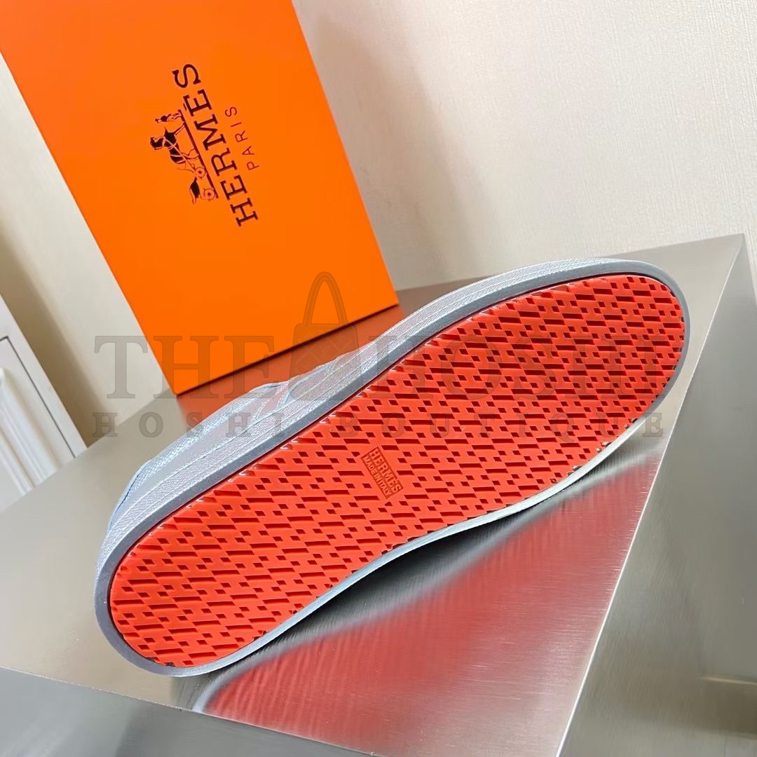 H**me5 Boomerang Sneakers In Silver Epsom Leather Master Quality