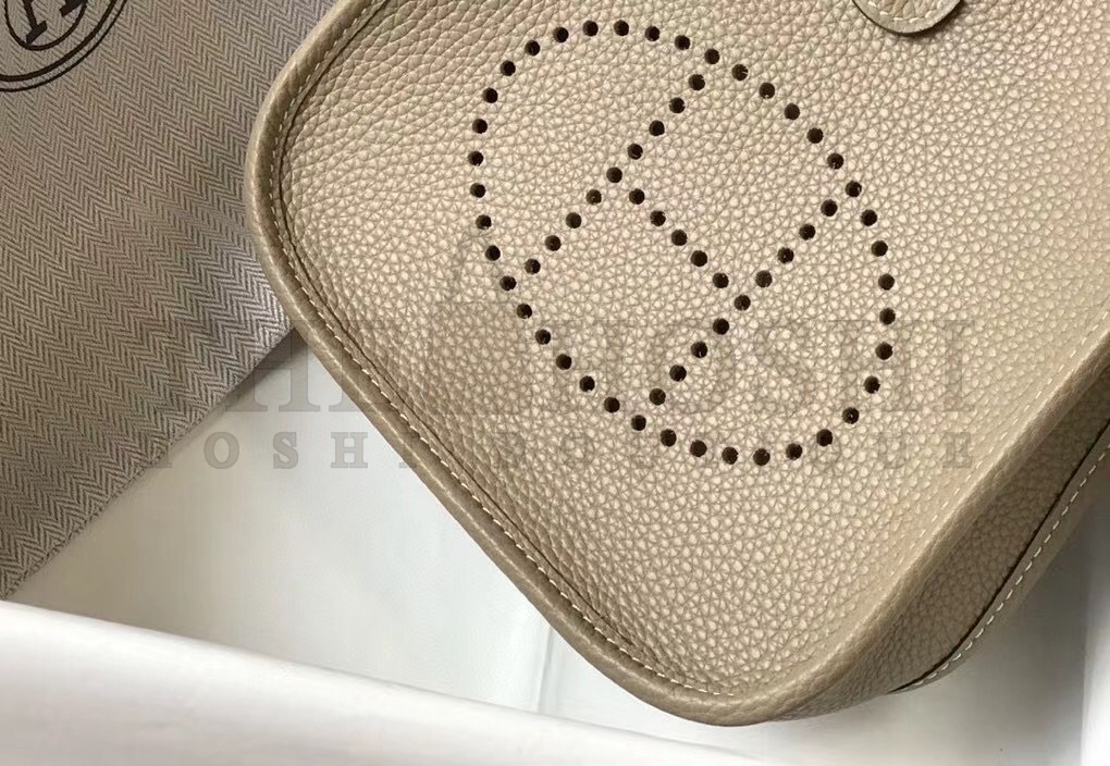 H**me5 Evelyne III TPM Bag In Tourterelle Clemence Leather Master Quality