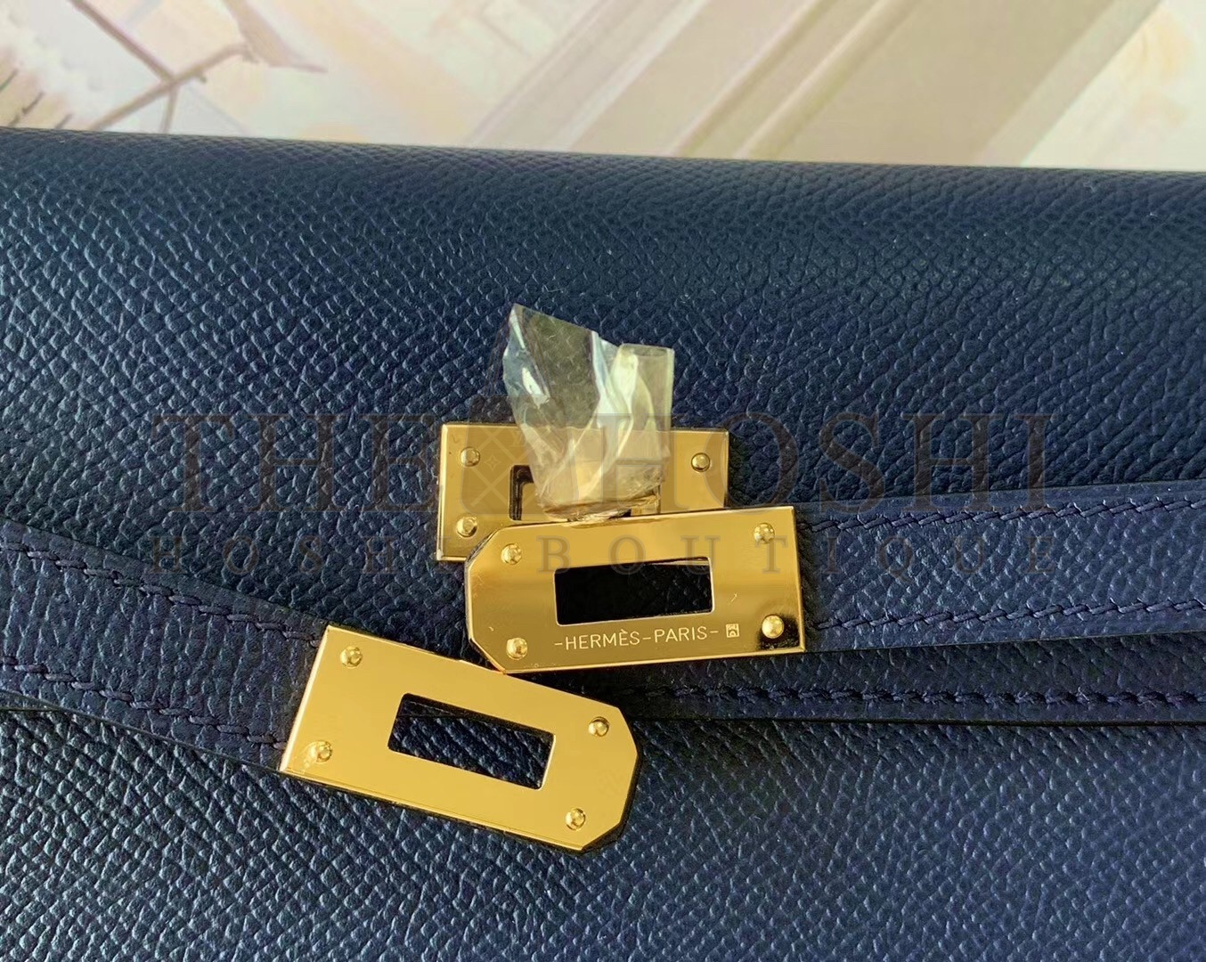 H**me5 Kelly Classique To Go Wallet In Dark Blue Epsom Calfskin Master Quality