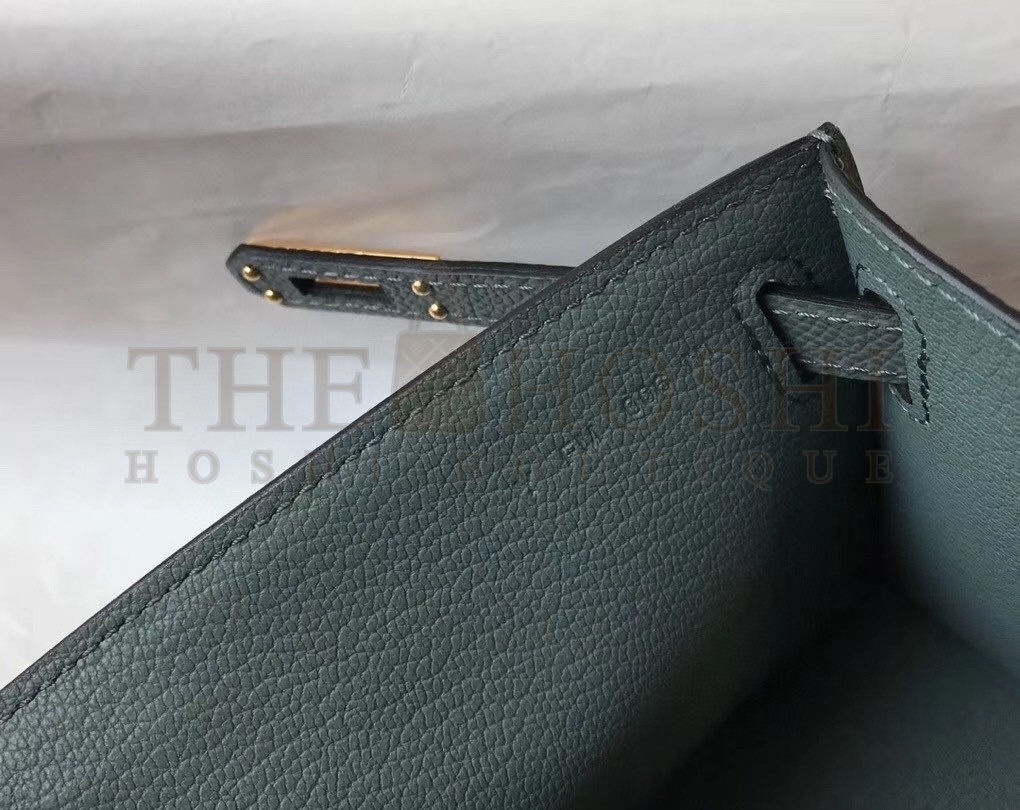 H**me5 Kelly Pochette Bag In Vert Amande Epsom Leather Master Quality