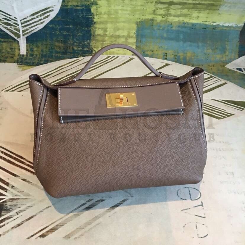 H**me5 24/24 29 Bag In Taupe Clemence Calfskin Master Quality