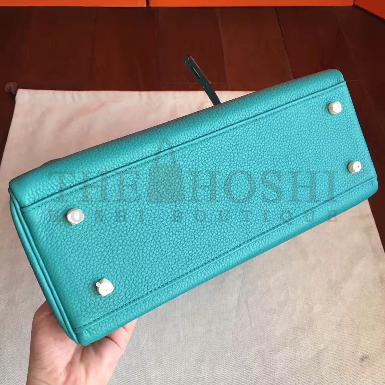 H**me5 Blue Paon Clemence Kelly Retourne 32cm Handmade Bag Master Quality