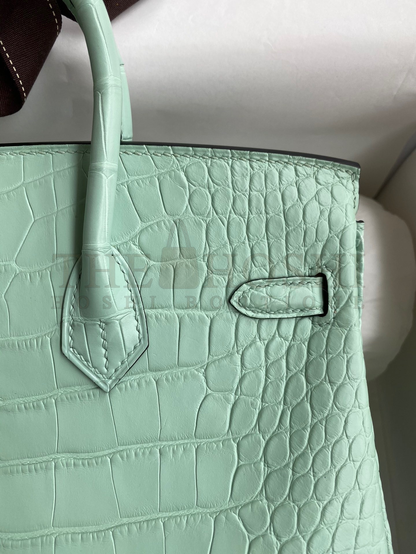 H**me5 Birkin 25 Retourne Handmade Bag In Vert D