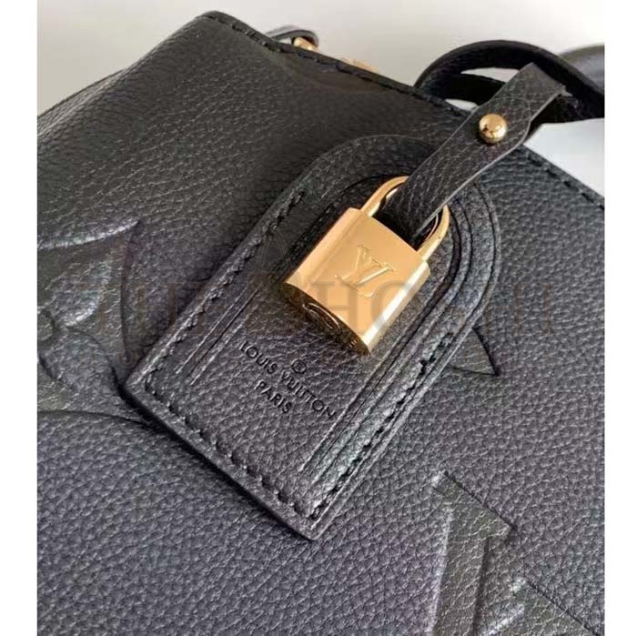 L0vis Vvtt0n LV Women Petit Palais Handbag Noir Embossed Grained Cowhide Leather Master Quality