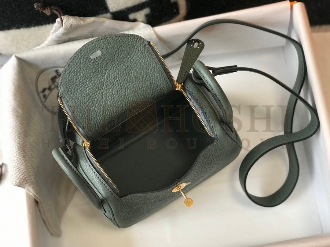 H**me5 Lindy Mini Bag In Vert Amande Clemence Leather GHW Master Quality
