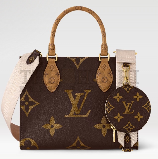 L0vis Vvtt0n Onthego Women  LV  Tote Bag in Monogram Giant Canvas-Brown Master Quality